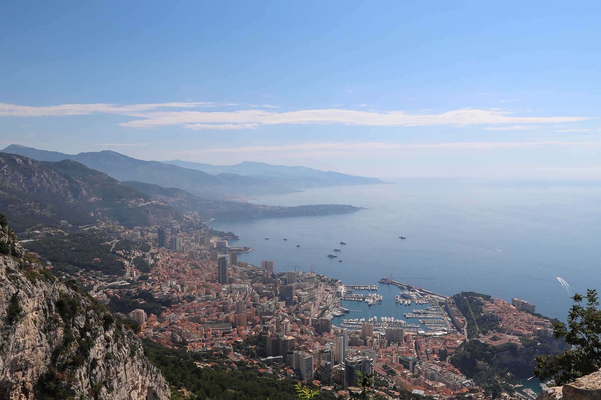 View over Monaco from La Turbie